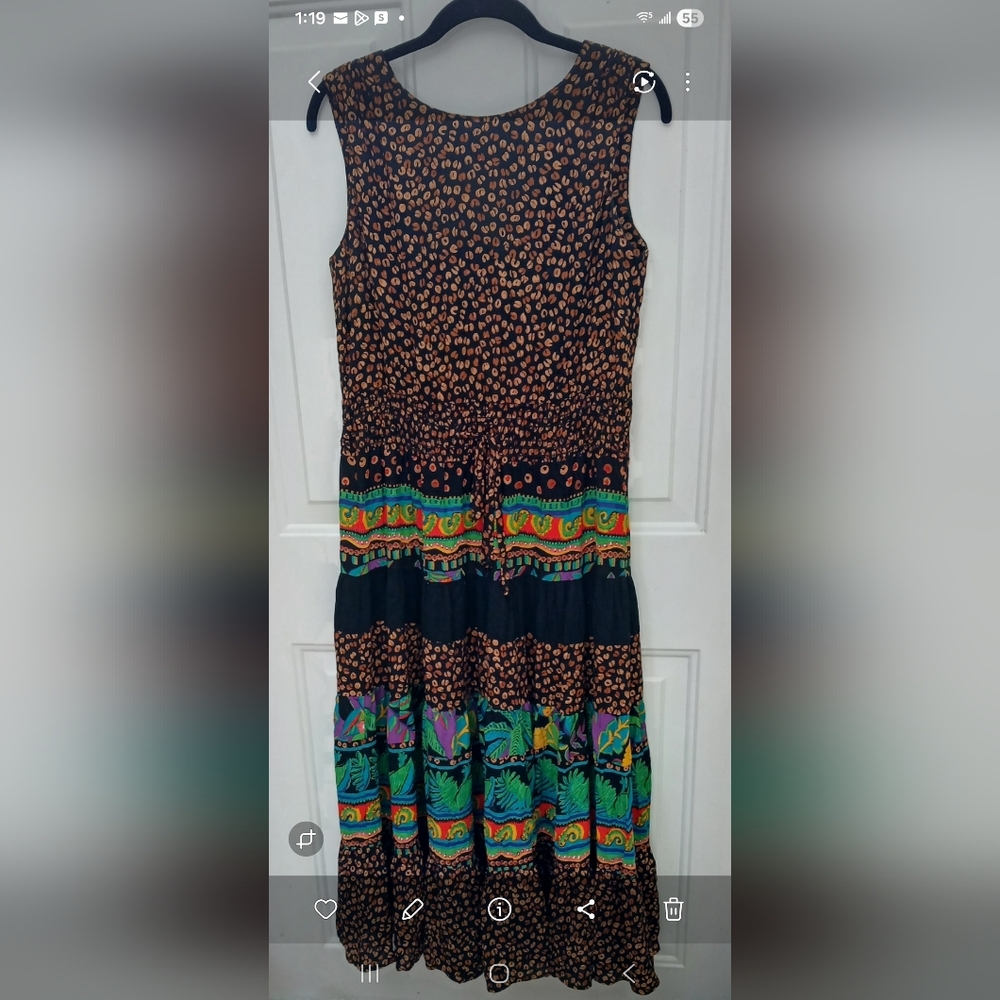 Carole Little Multicolor Maxi Dress Size 6. Please See Measurements.